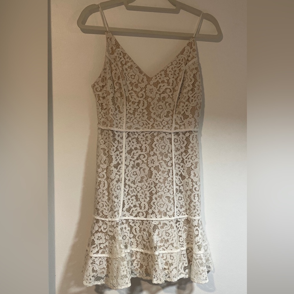 Lush Cream Tan Sheath Dress Women’s Medium